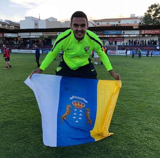 El jugador teldense Manu Alemán que milita en el Atlético Malagueño (Foto TA)